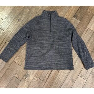 Banana Republic Sweater Men's Gray Moisture Wicking‎ 1/4 Zip Long Sleeve Large